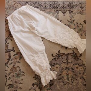 Antique White Cotton Ruffle Bloomers